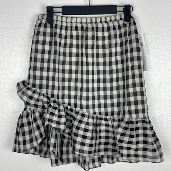 NWT Cosmo Dress The Population Gingham Ruffle Skirt - Picture 1 of 6
